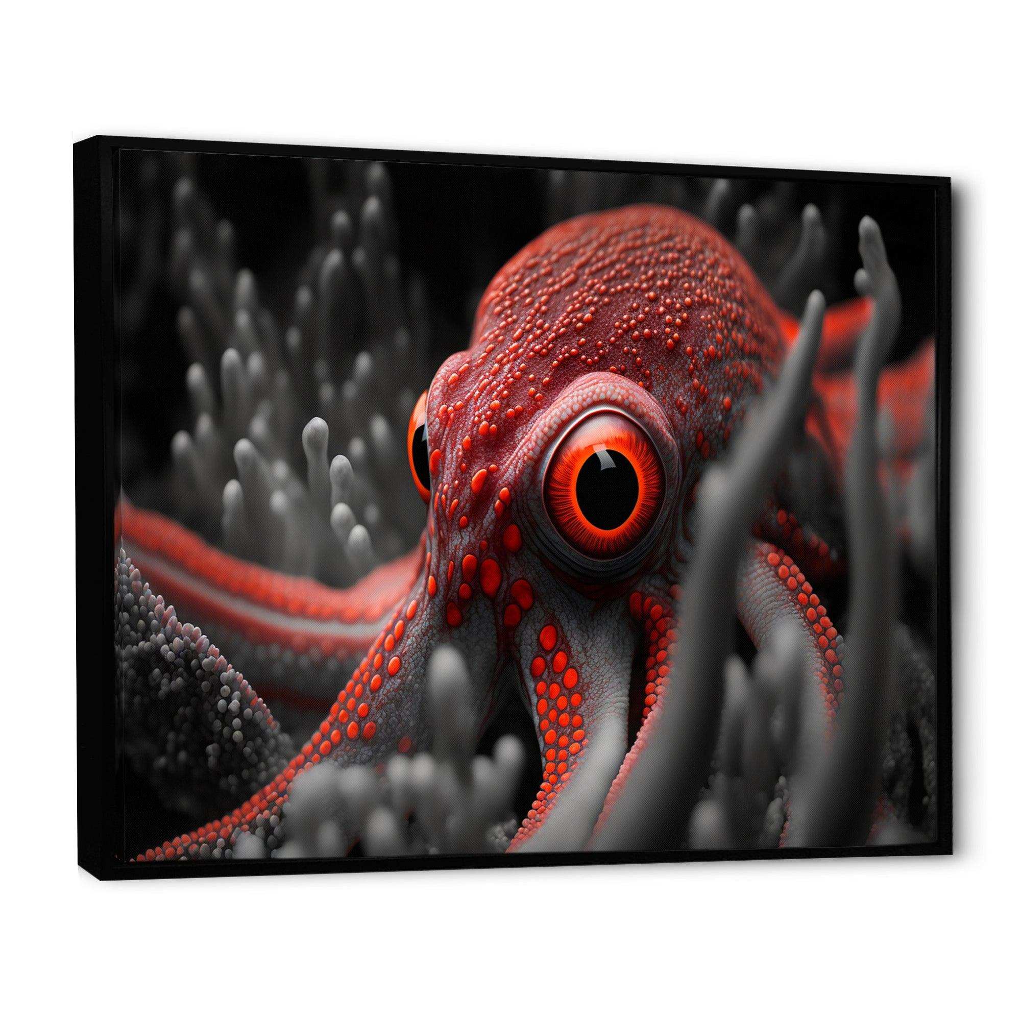 Red Octopus On The Ocean Floor III
