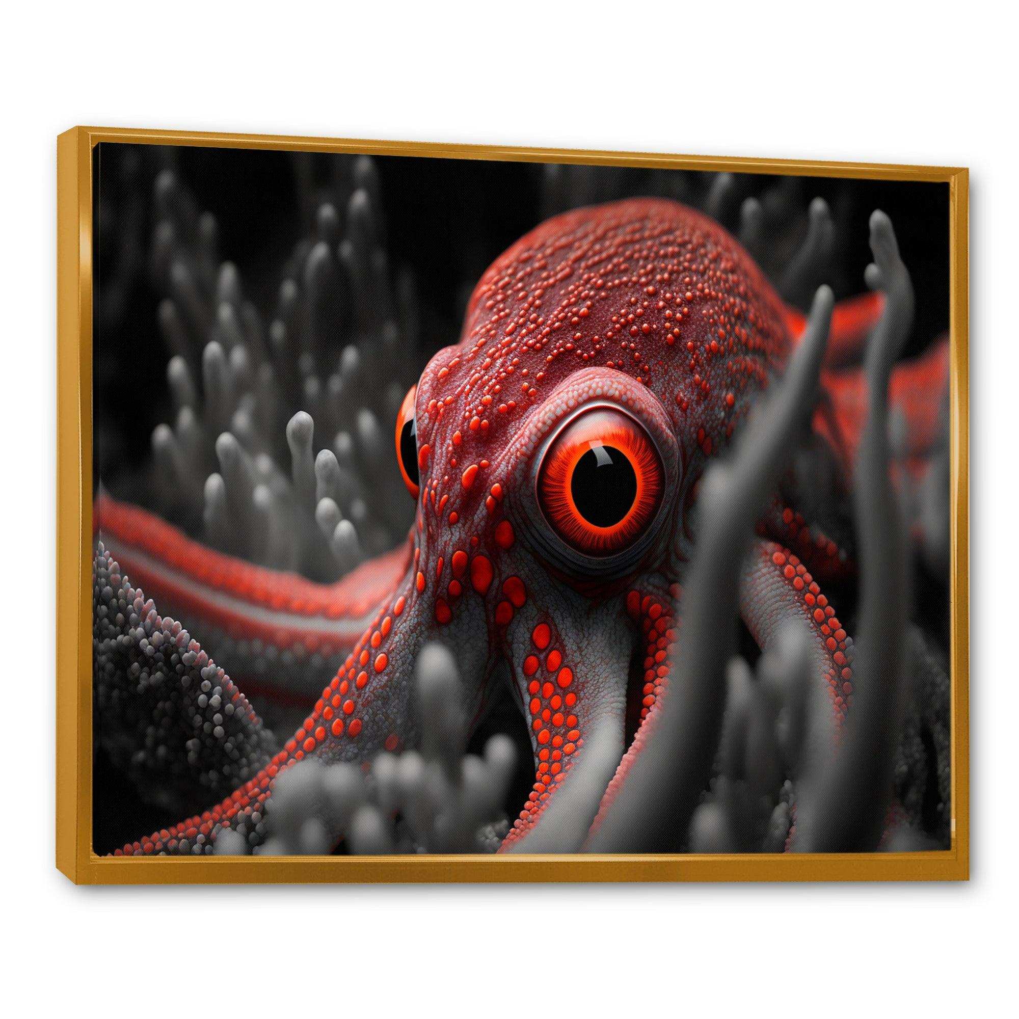 Red Octopus On The Ocean Floor III
