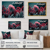 Red Octopus On The Ocean Floor V