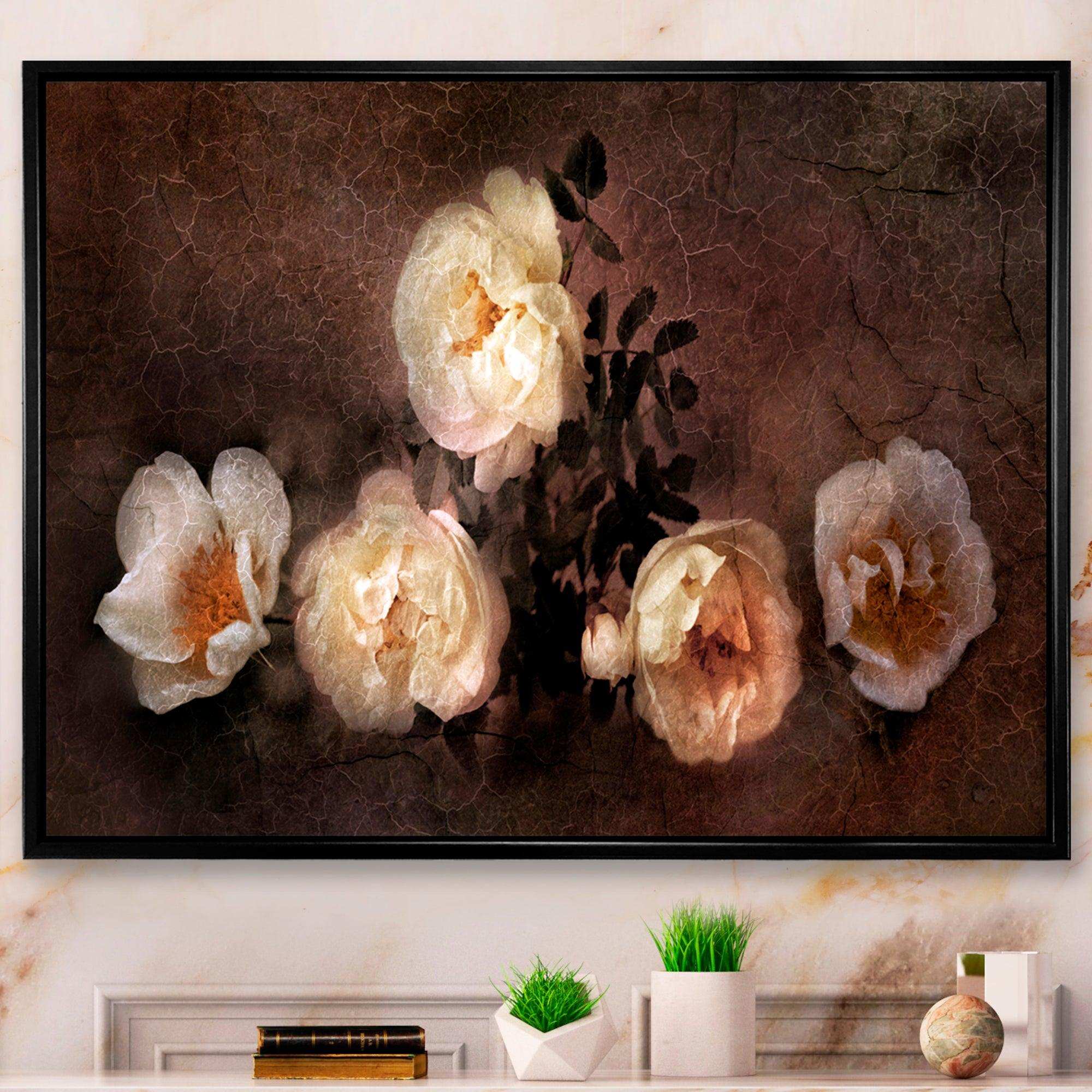 Wild Roses in Old Painting Style