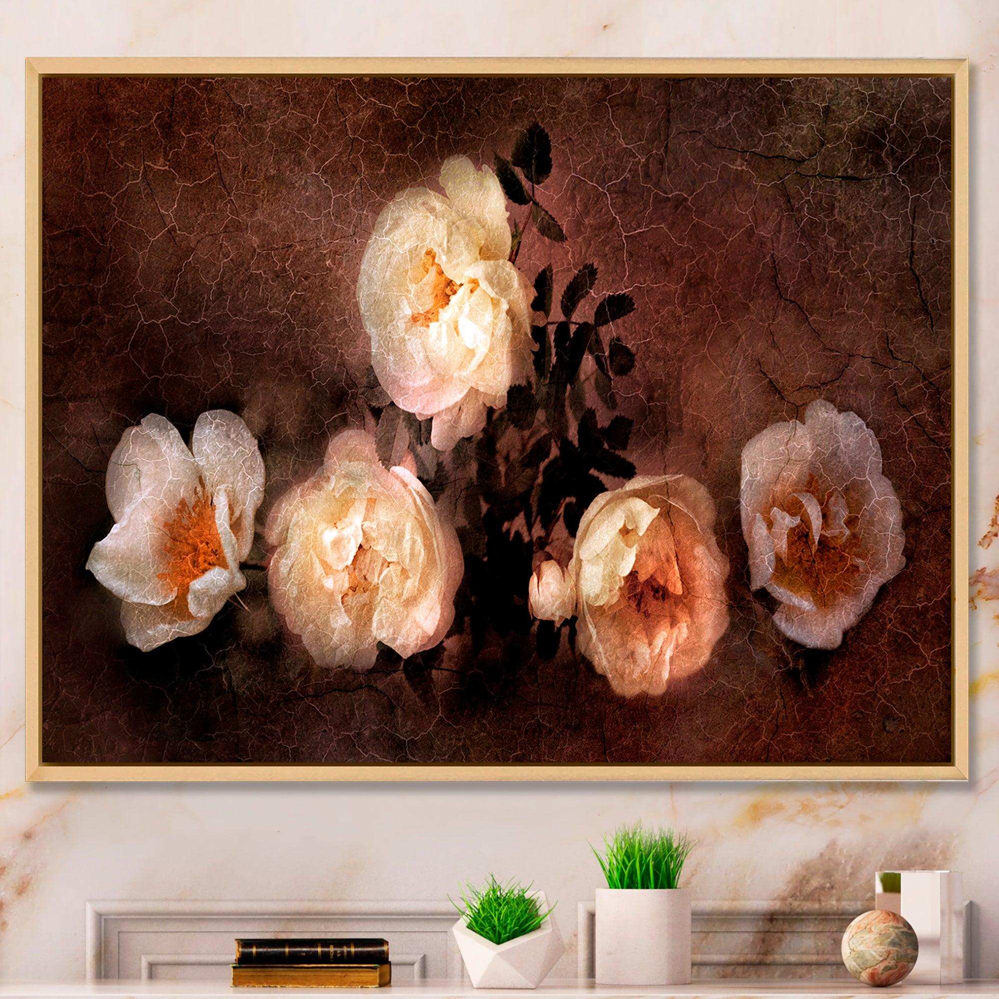 Wild Roses in Old Painting Style