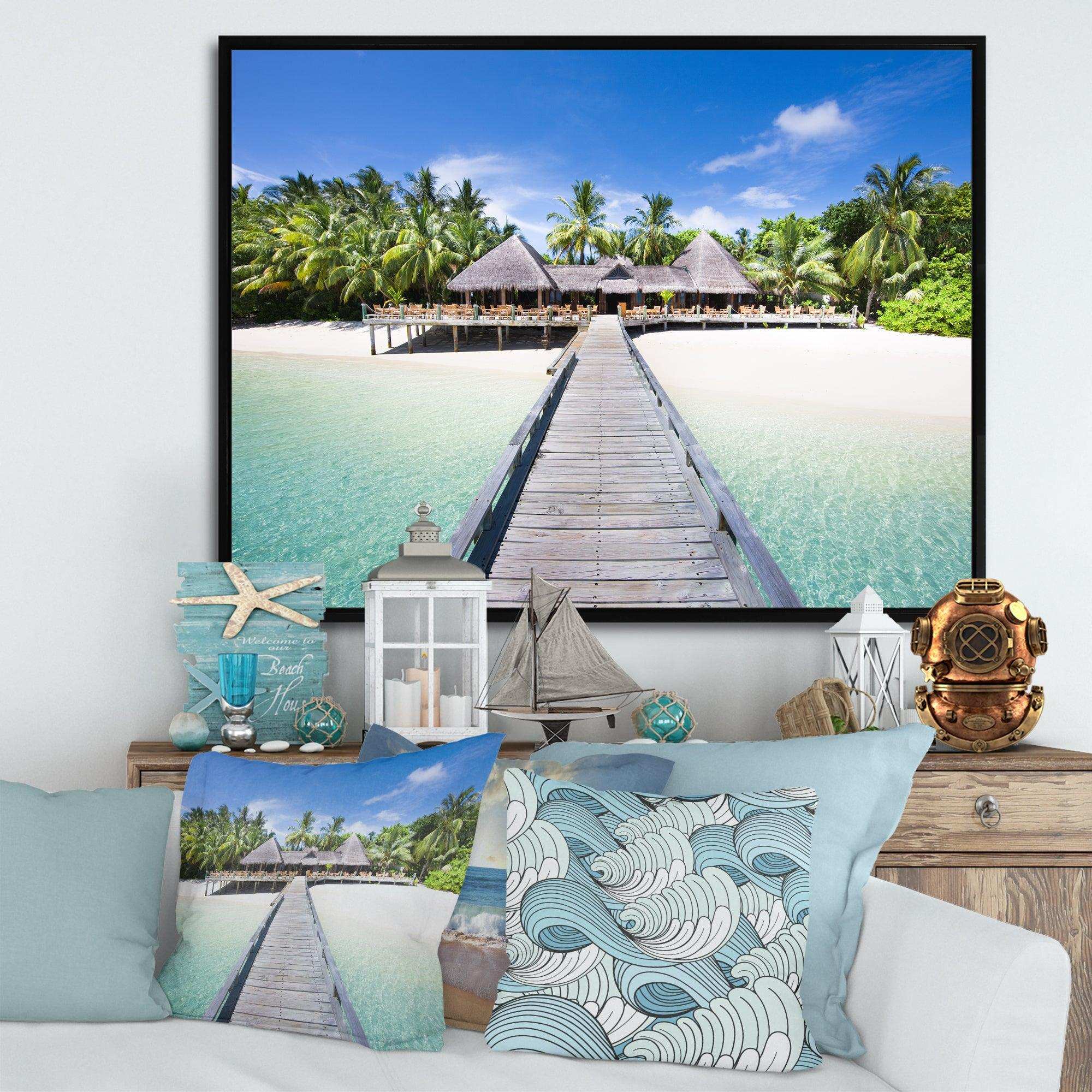 Beach with Coconut Palm Trees