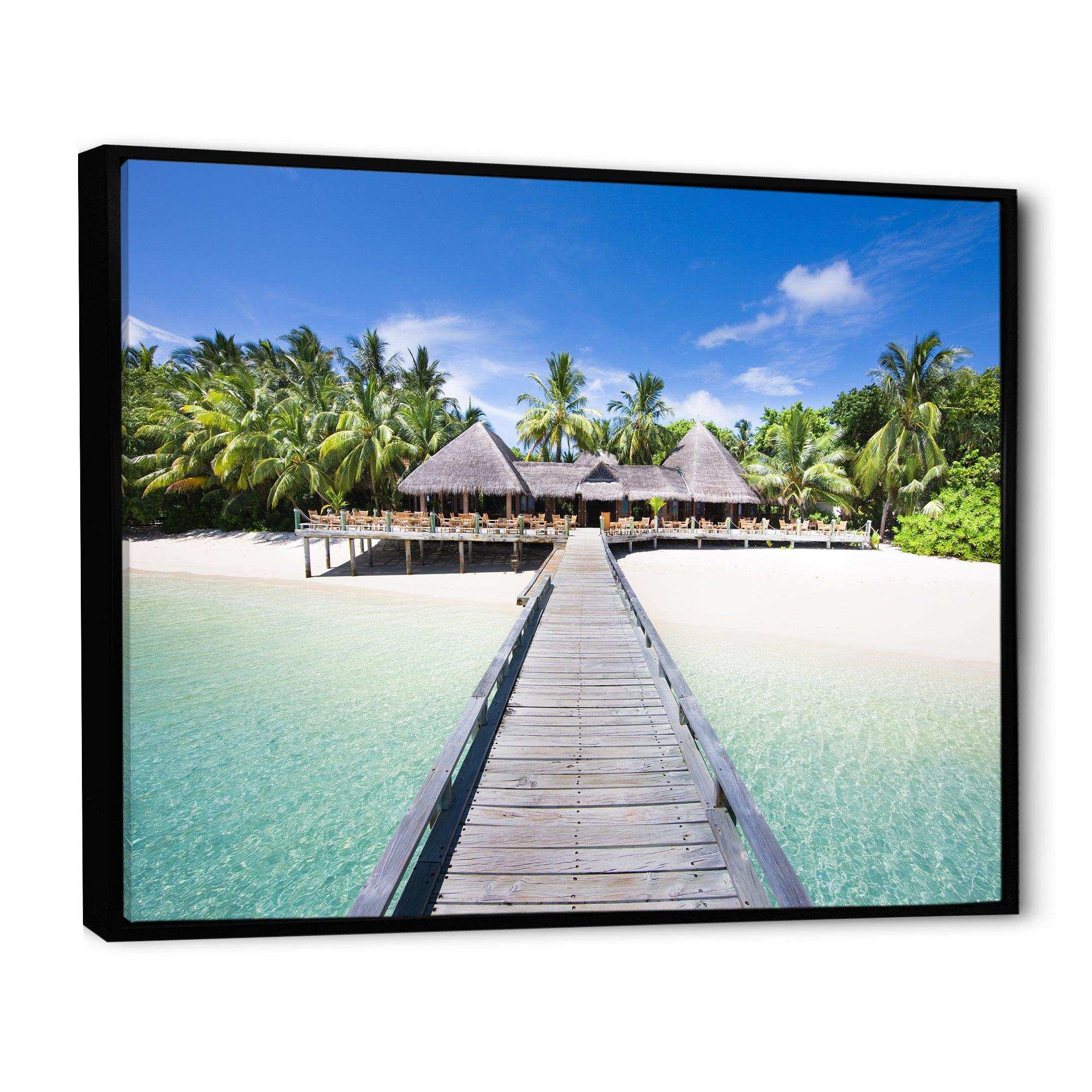 Beach with Coconut Palm Trees
