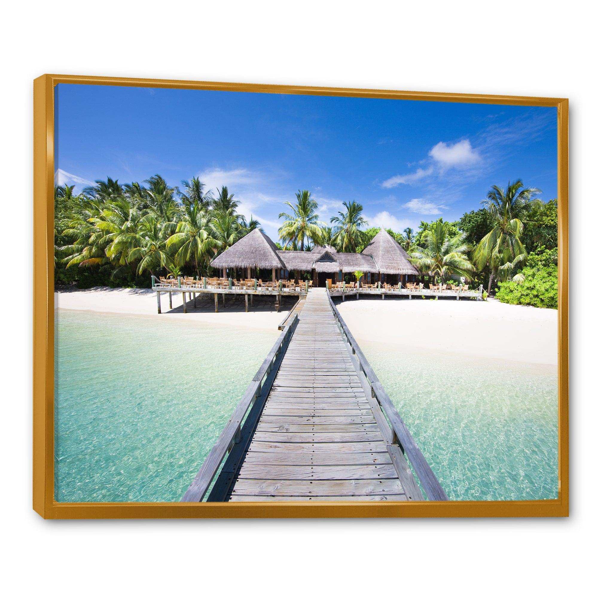 Beach with Coconut Palm Trees