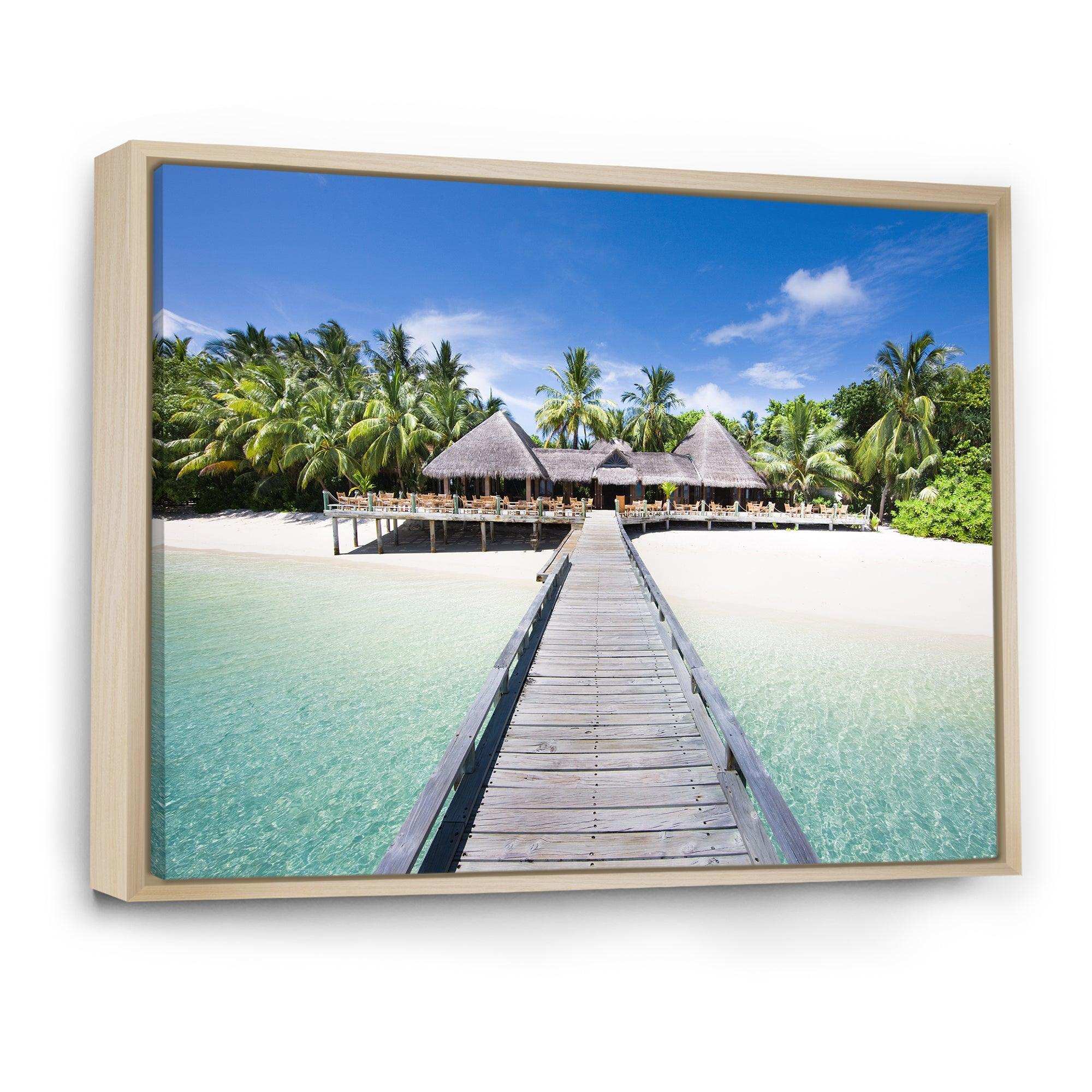 Beach with Coconut Palm Trees