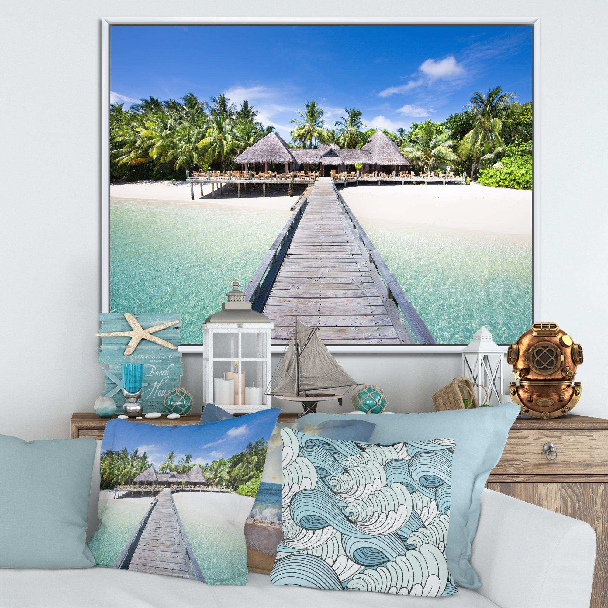 Beach with Coconut Palm Trees