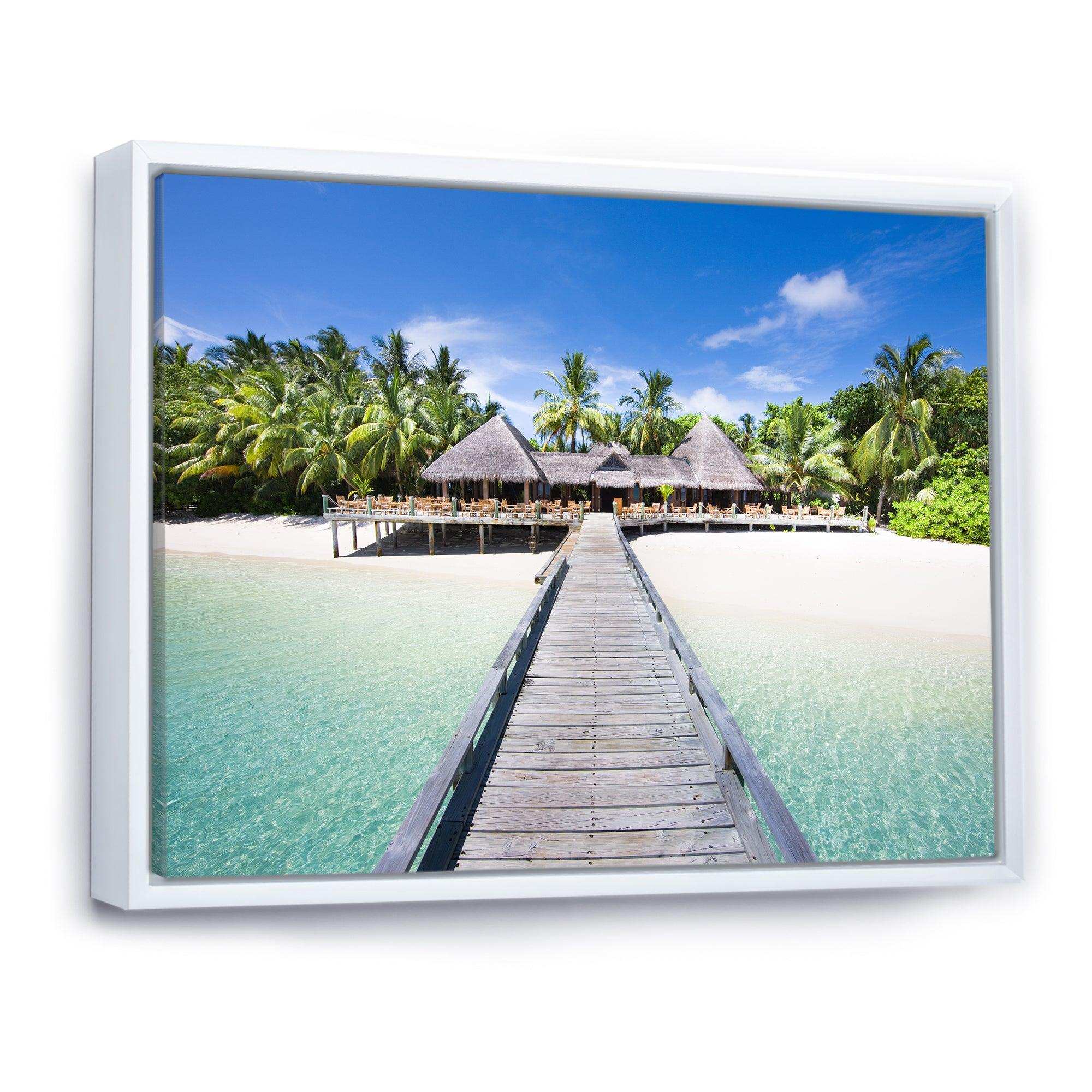 Beach with Coconut Palm Trees
