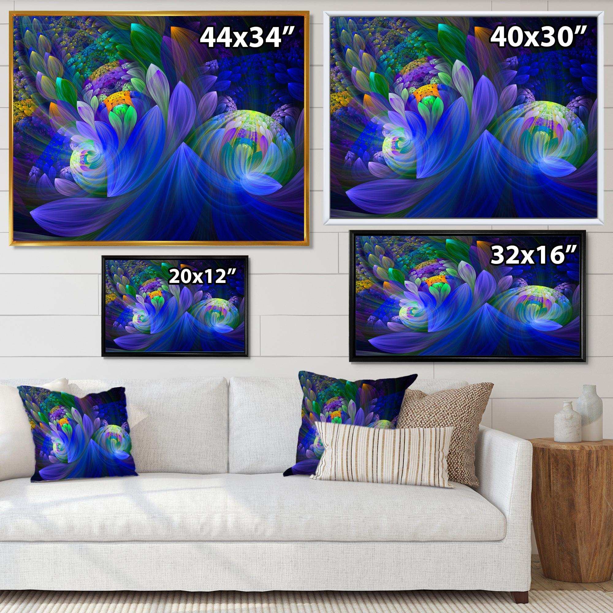 Blue Fractal Flower Bouquet
