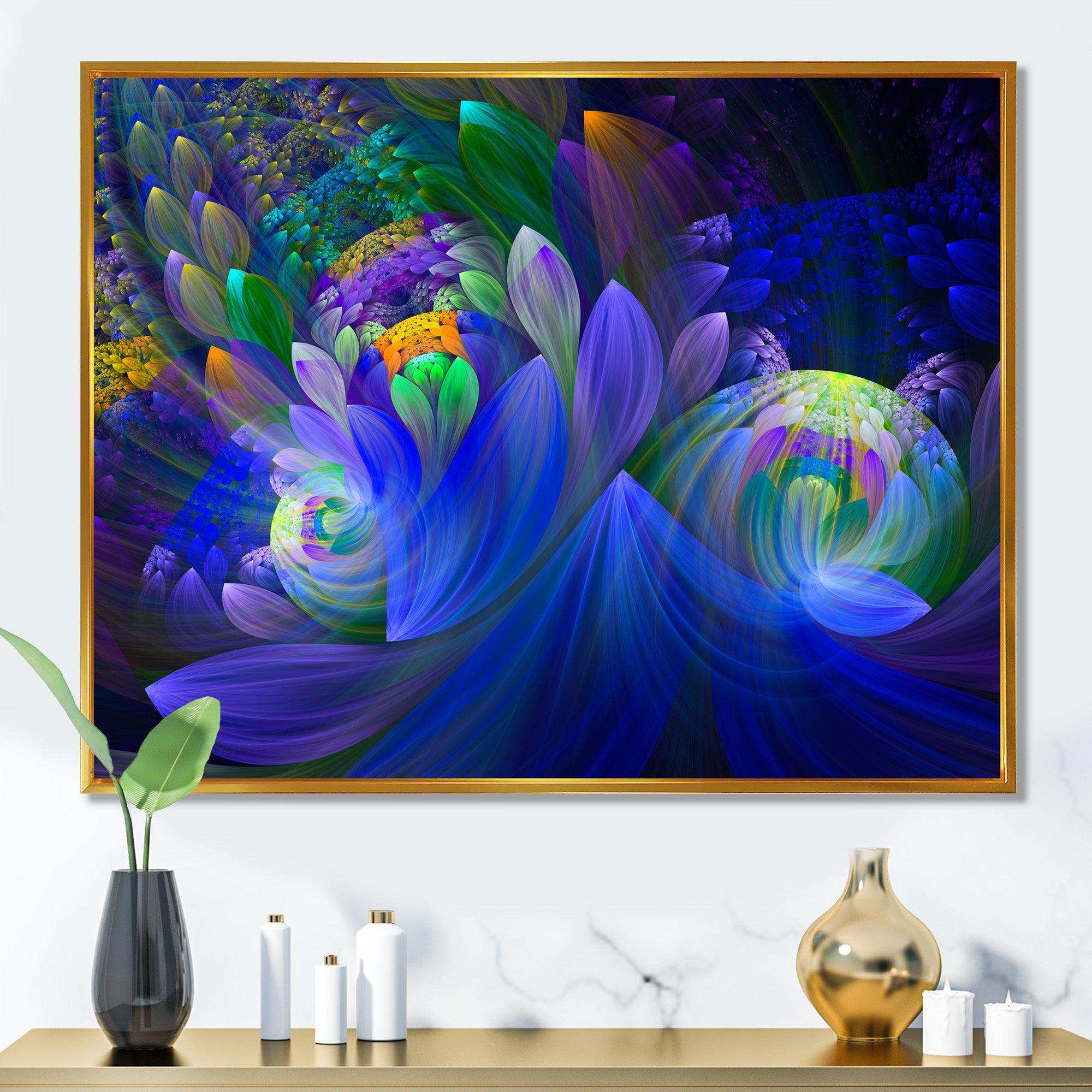 Blue Fractal Flower Bouquet