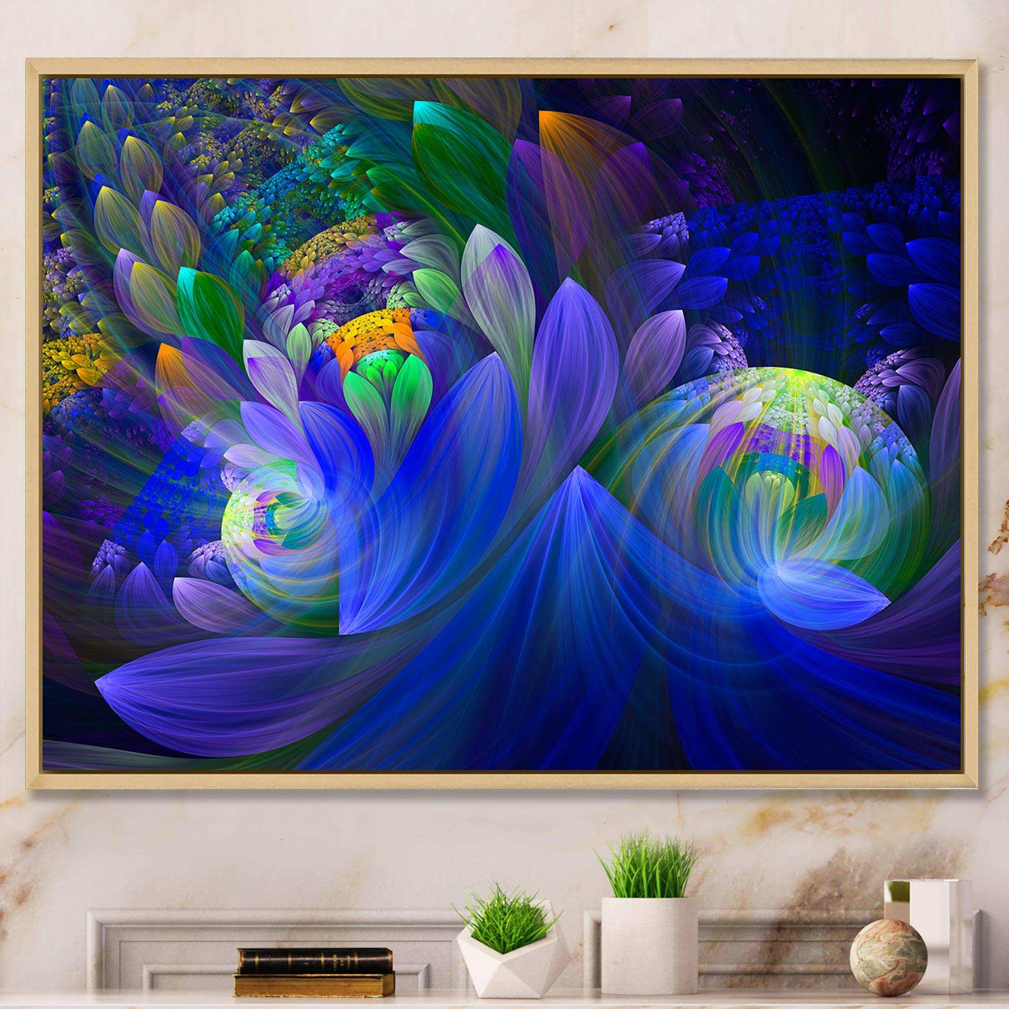 Blue Fractal Flower Bouquet