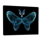 Turquoise Fractal Butterfly in Dark