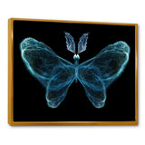 Turquoise Fractal Butterfly in Dark