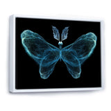 Turquoise Fractal Butterfly in Dark