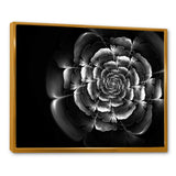 Fractal Silver Rose in Dark