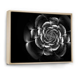 Fractal Silver Rose in Dark