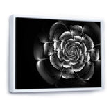 Fractal Silver Rose in Dark