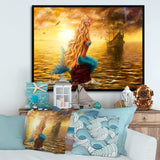 Sea Mermaid with Ghost Ship