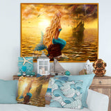 Sea Mermaid with Ghost Ship