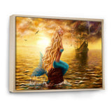 Sea Mermaid with Ghost Ship