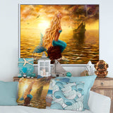 Sea Mermaid with Ghost Ship