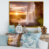 Seljalandsfoss Waterfall at Sunset