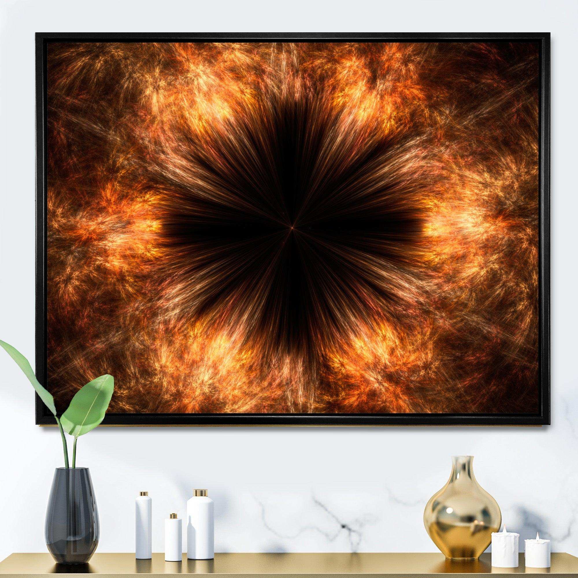Fractal Black Brown Flower