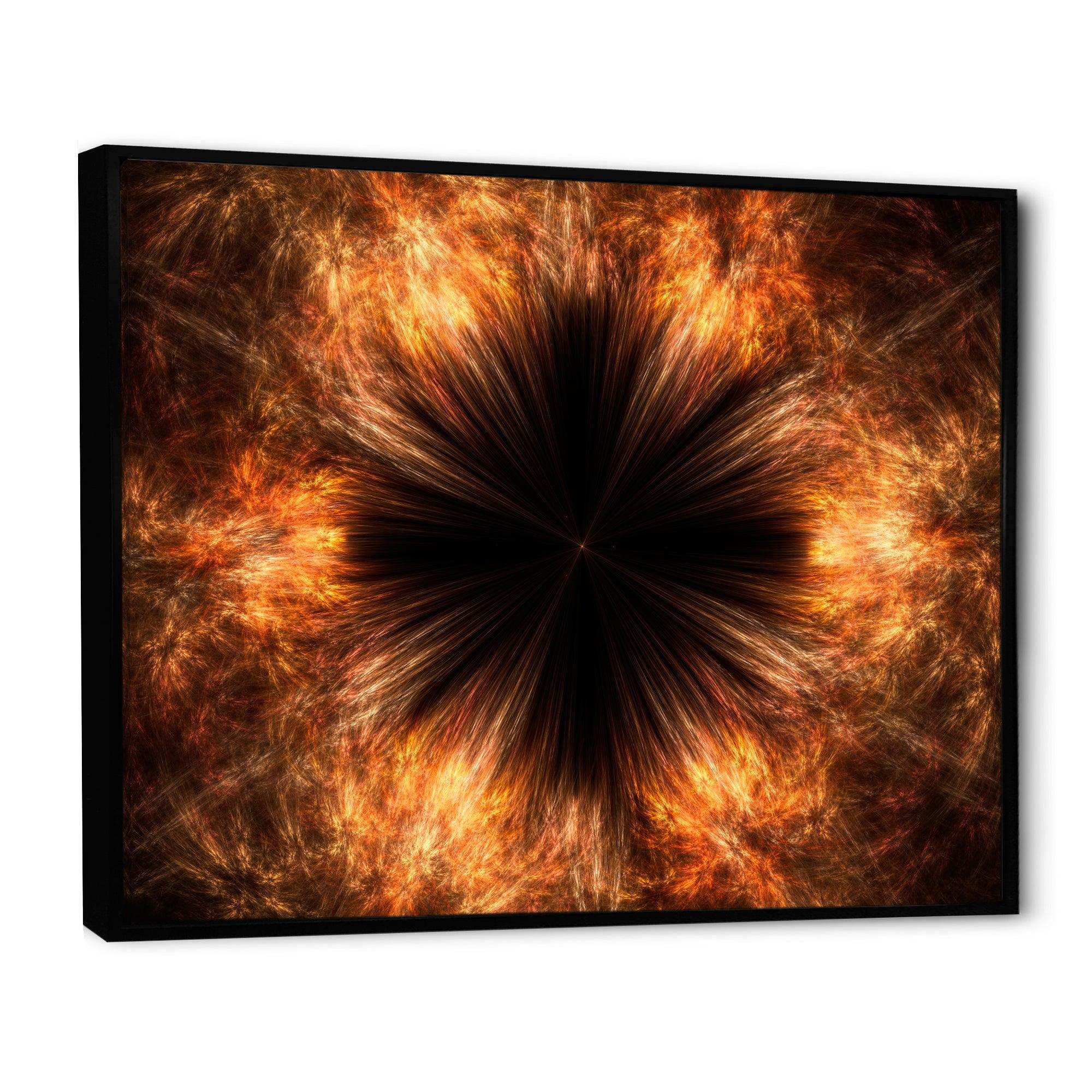 Fractal Black Brown Flower