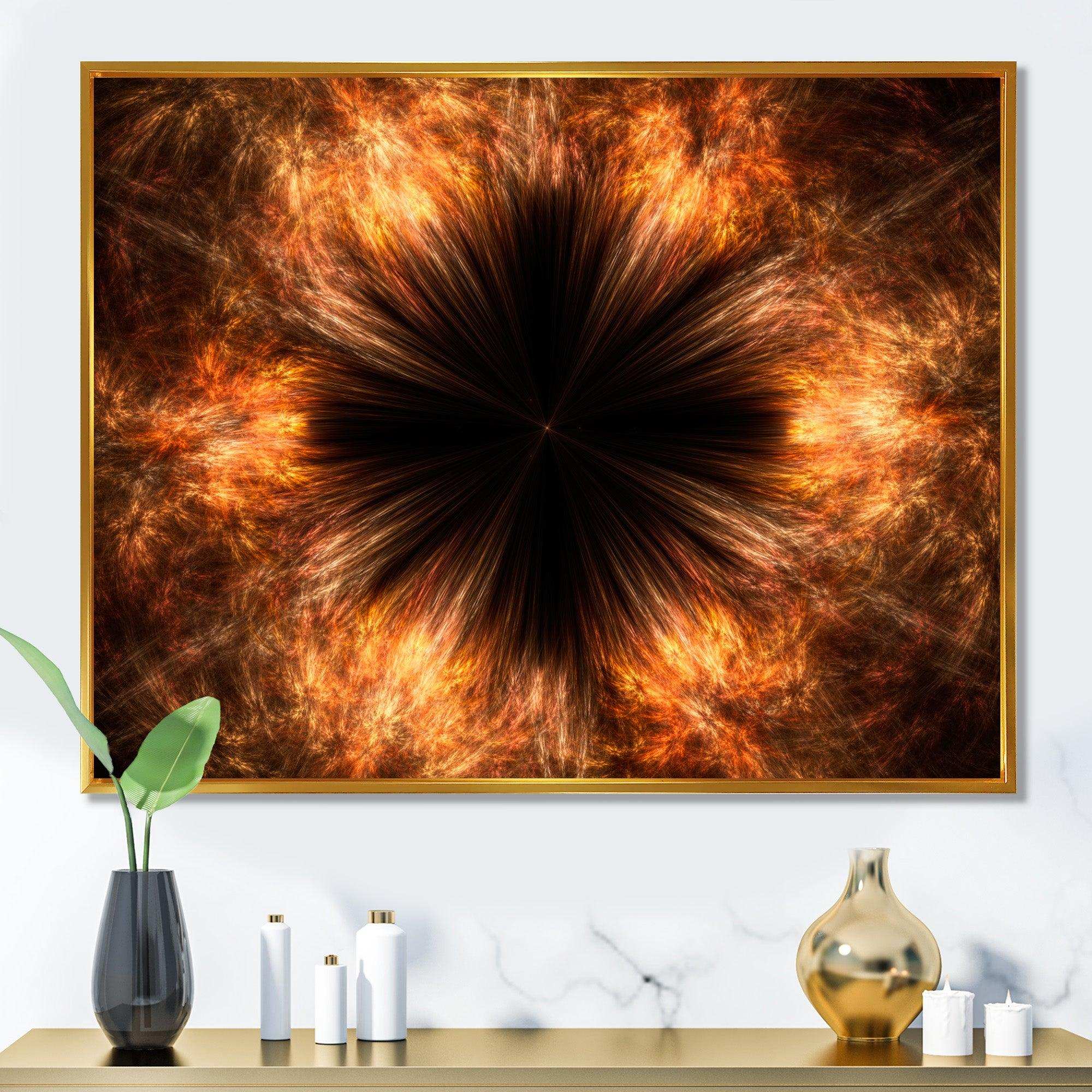 Fractal Black Brown Flower