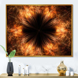 Fractal Black Brown Flower