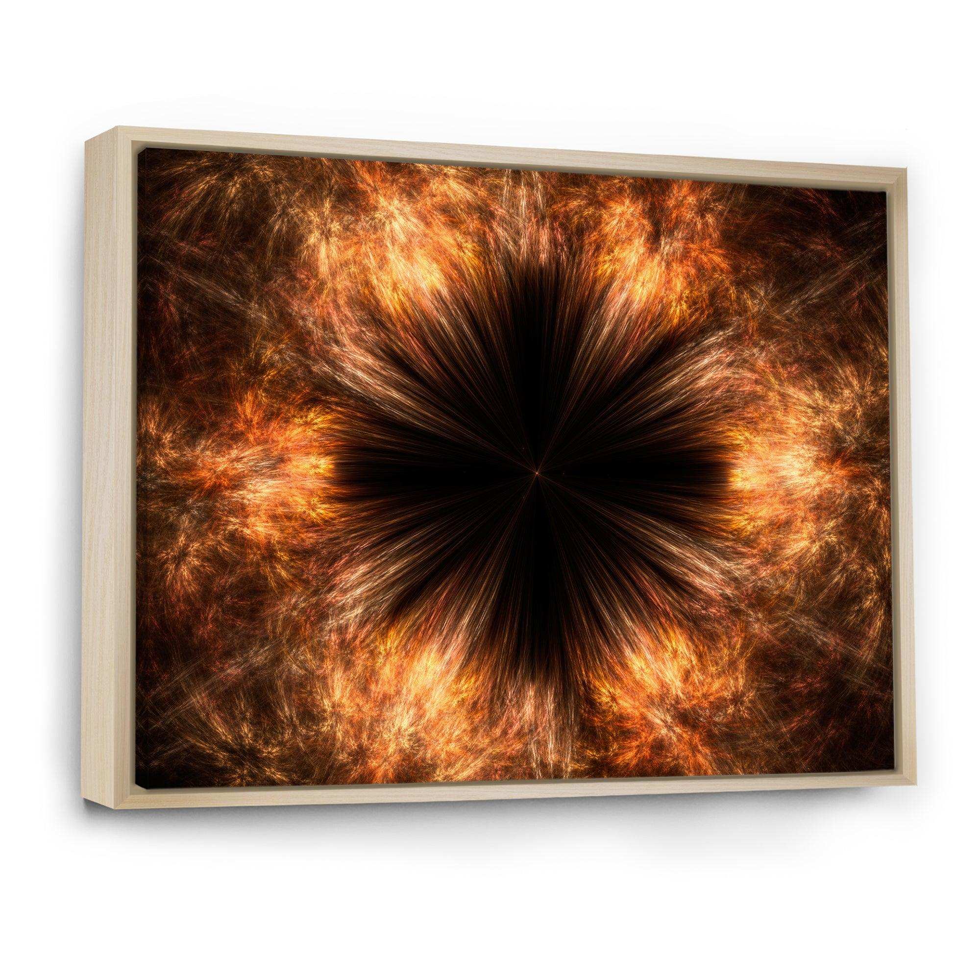 Fractal Black Brown Flower