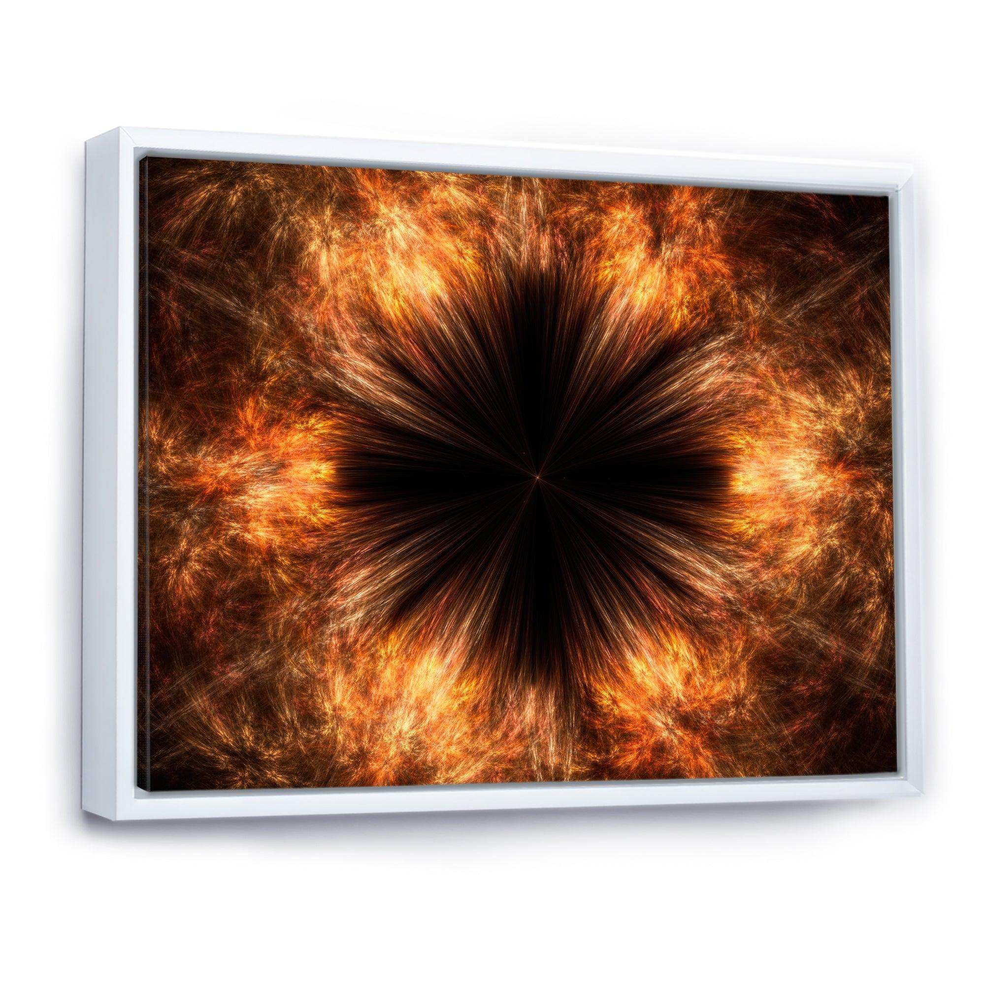 Fractal Black Brown Flower