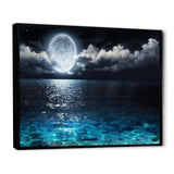 Romantic Full Moon Over Sea