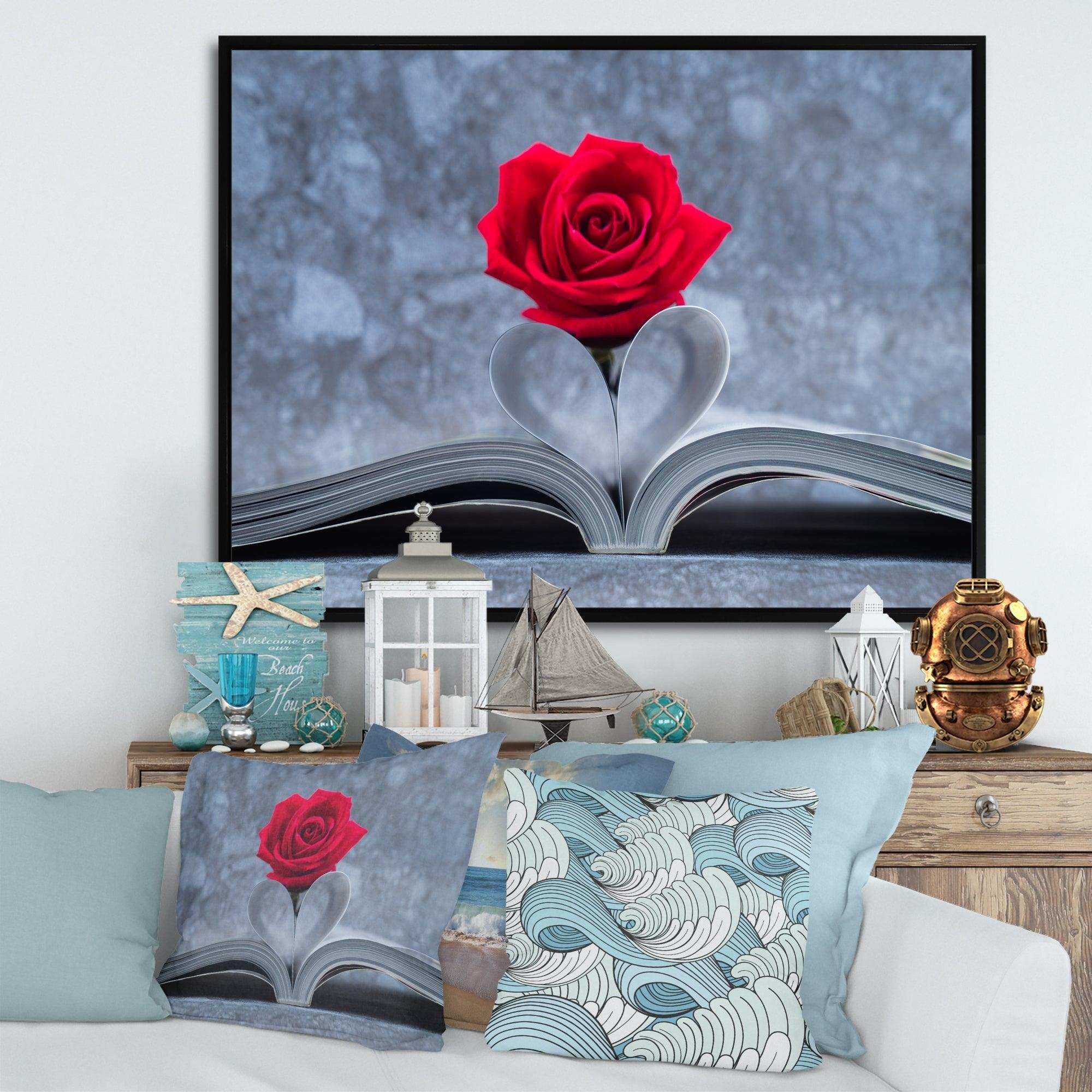 Red Rose Inside the Book