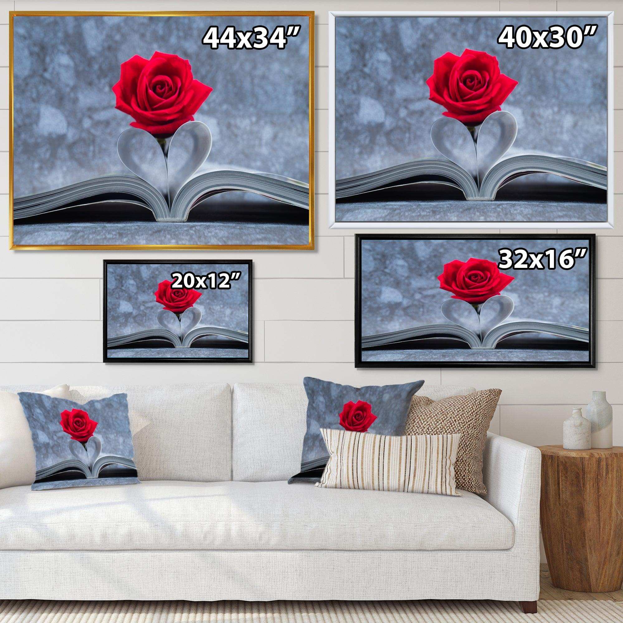 Red Rose Inside the Book