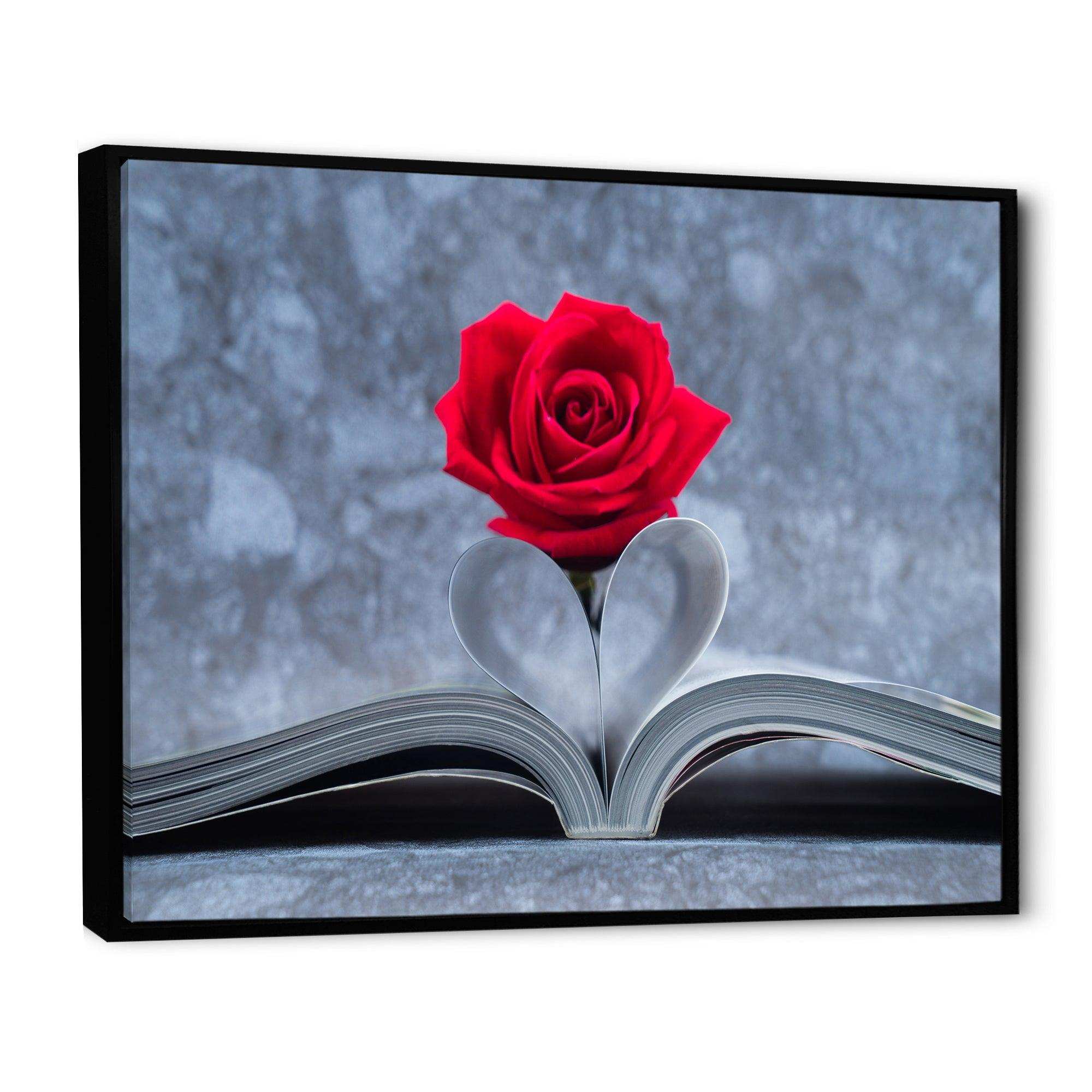 Red Rose Inside the Book