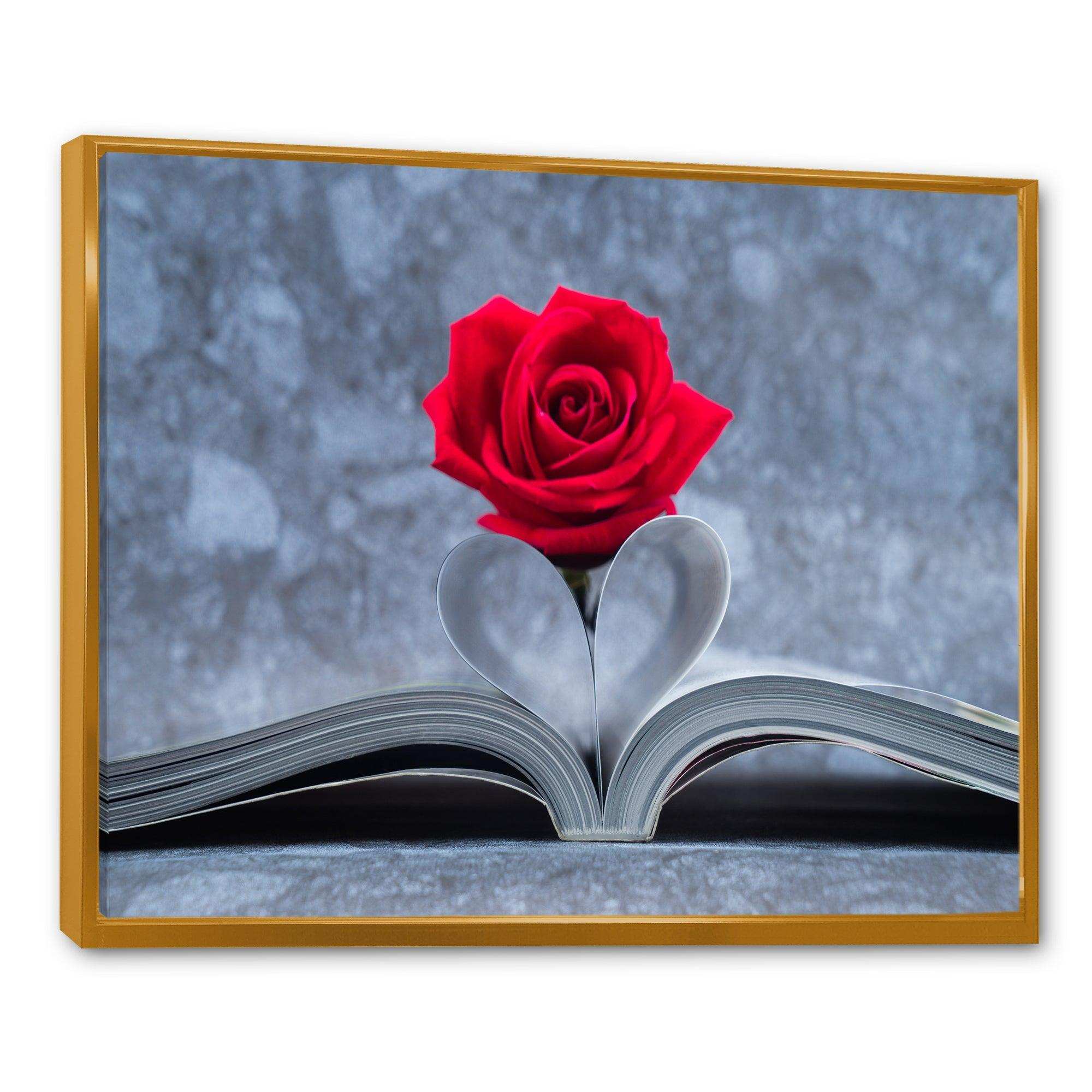 Red Rose Inside the Book