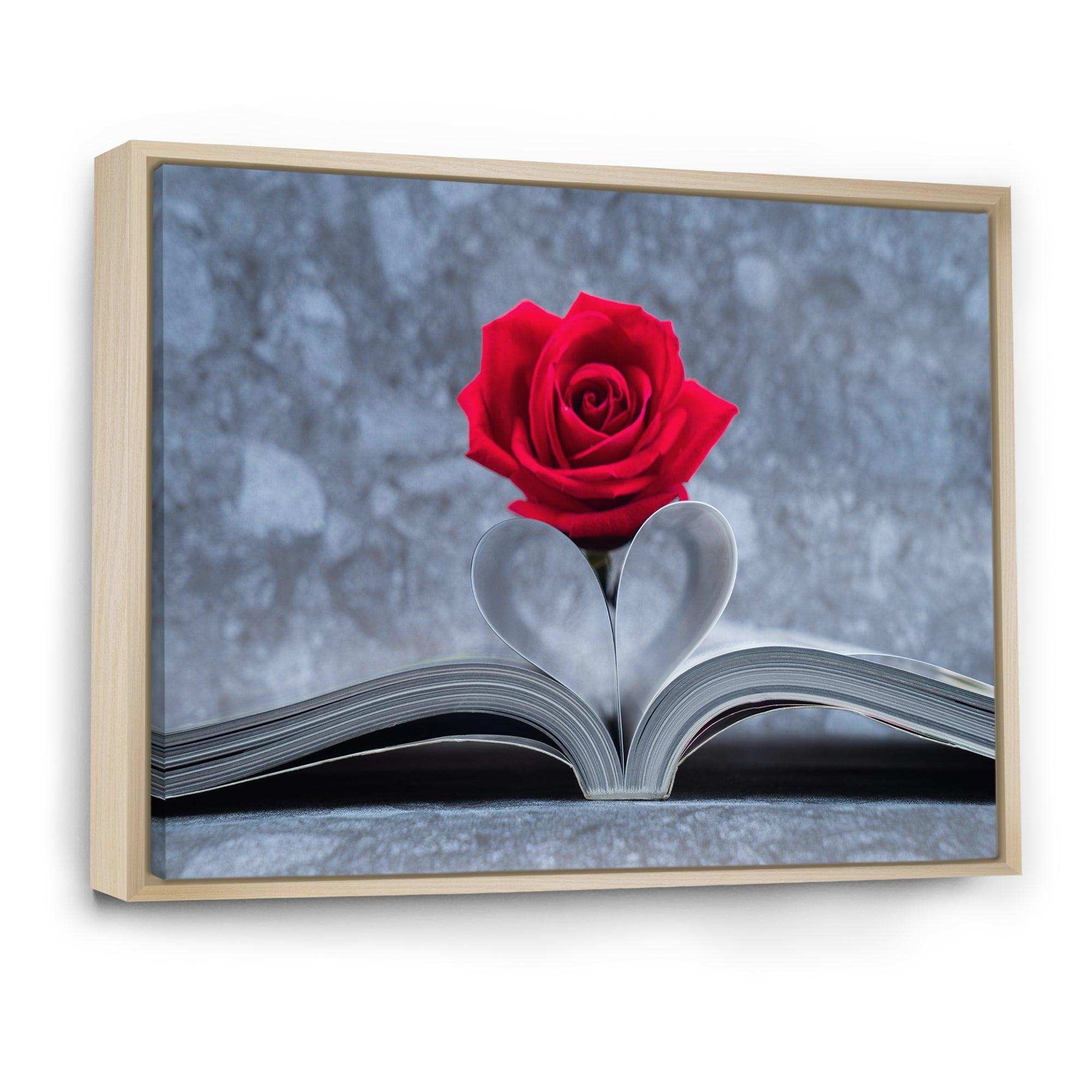 Red Rose Inside the Book