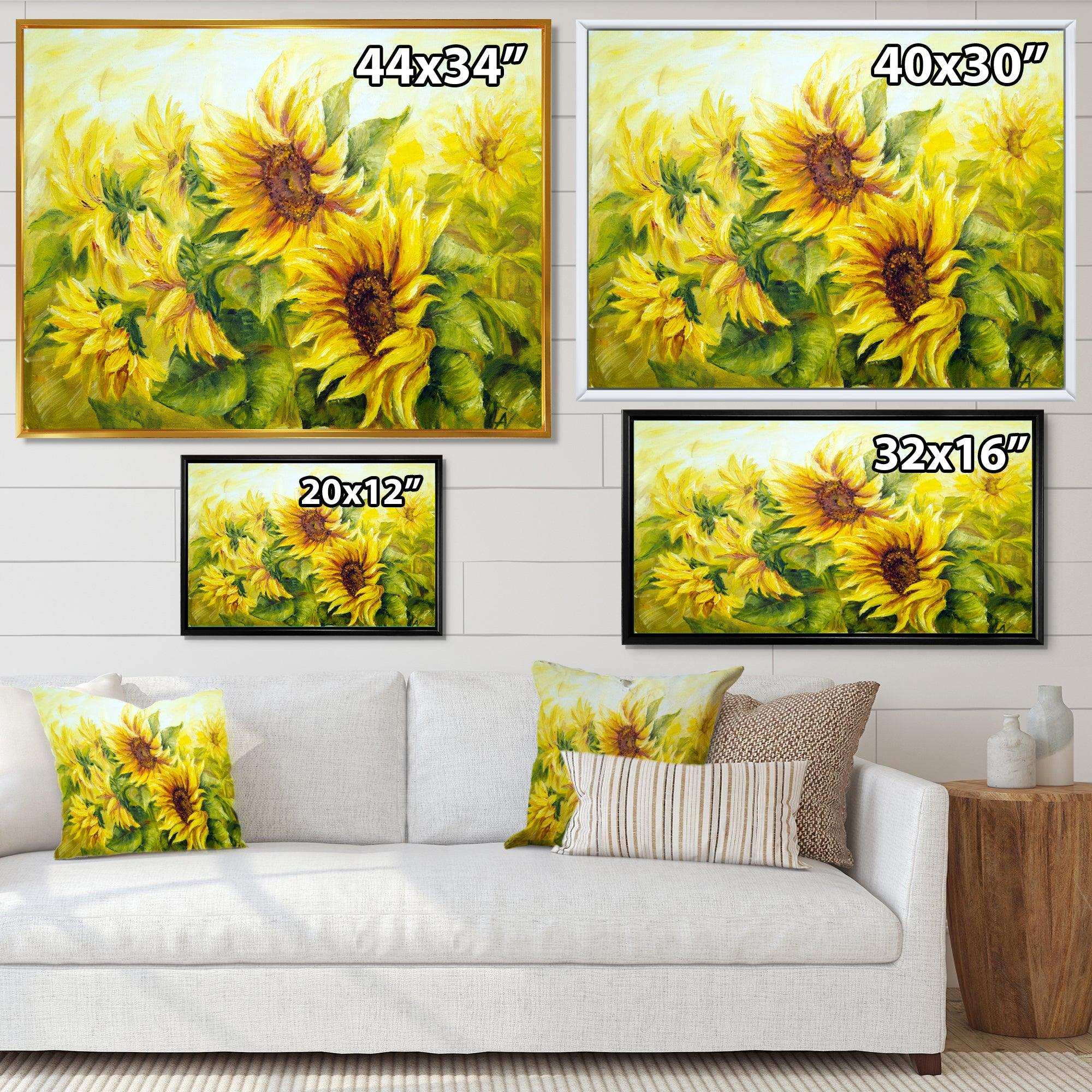 Bright Yellow Sunny Sunflowers