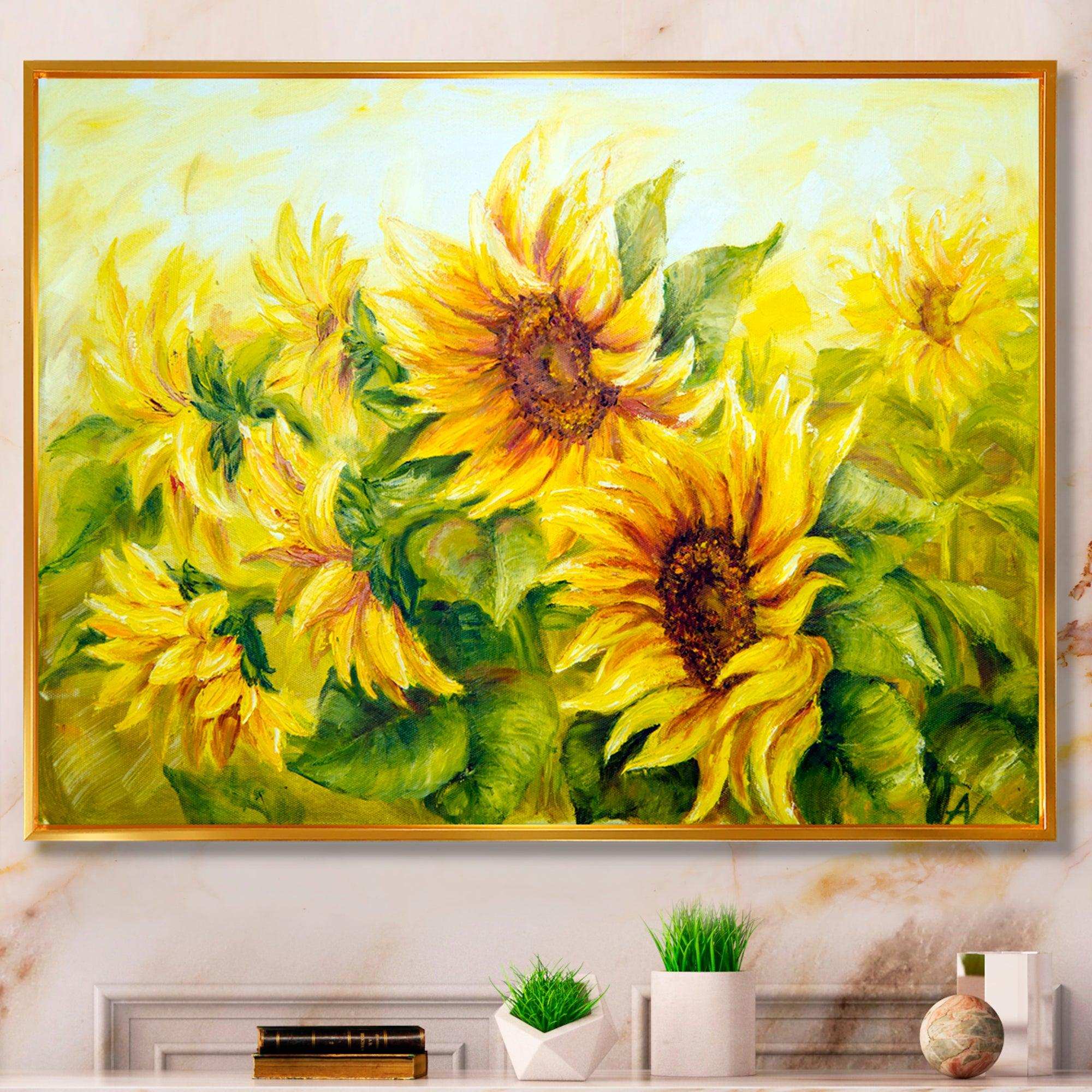 Bright Yellow Sunny Sunflowers