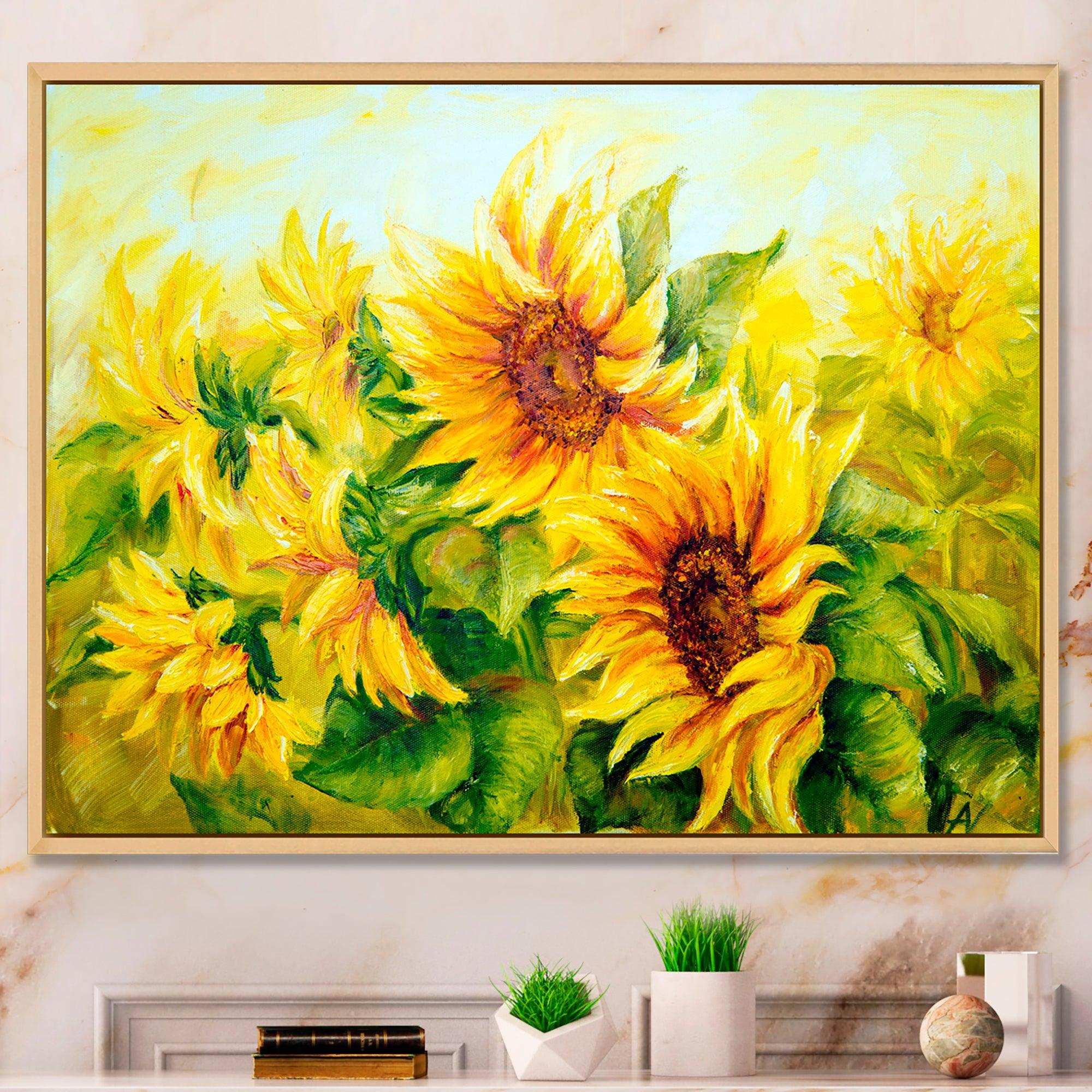 Bright Yellow Sunny Sunflowers