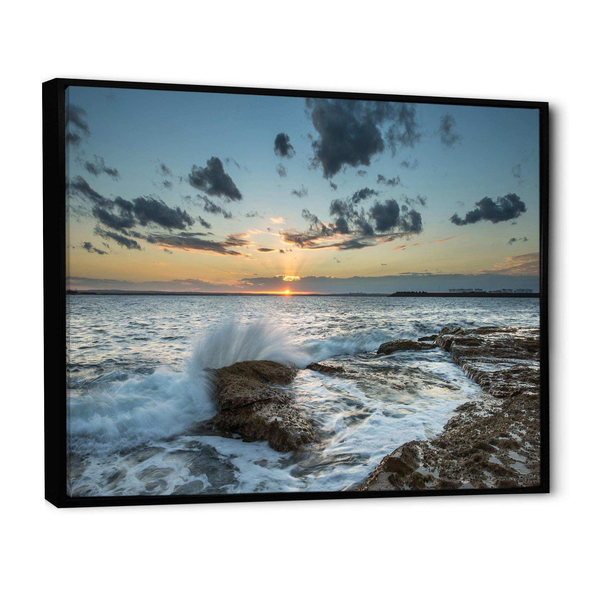 Bright Sydney Sunset Over Sea