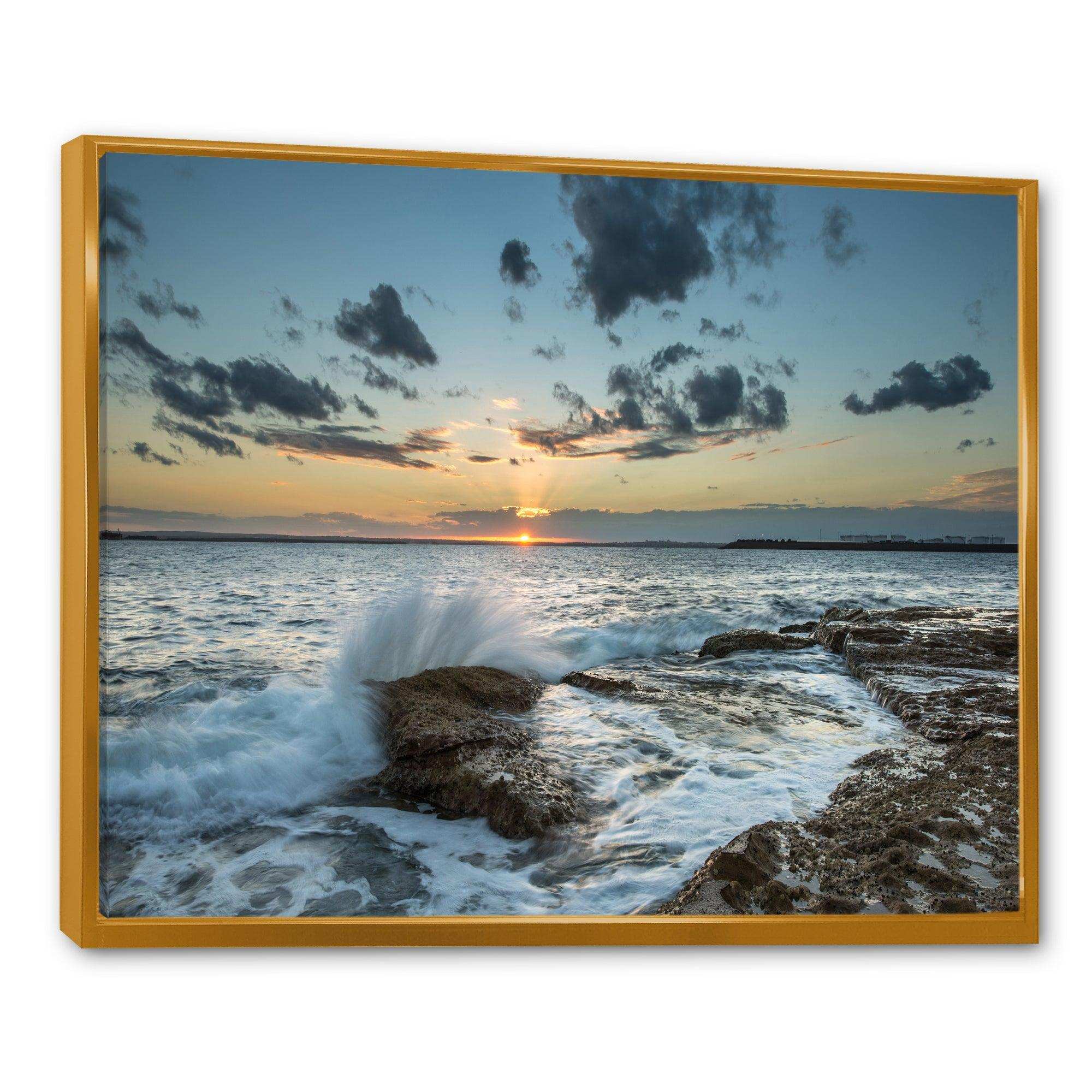 Bright Sydney Sunset Over Sea