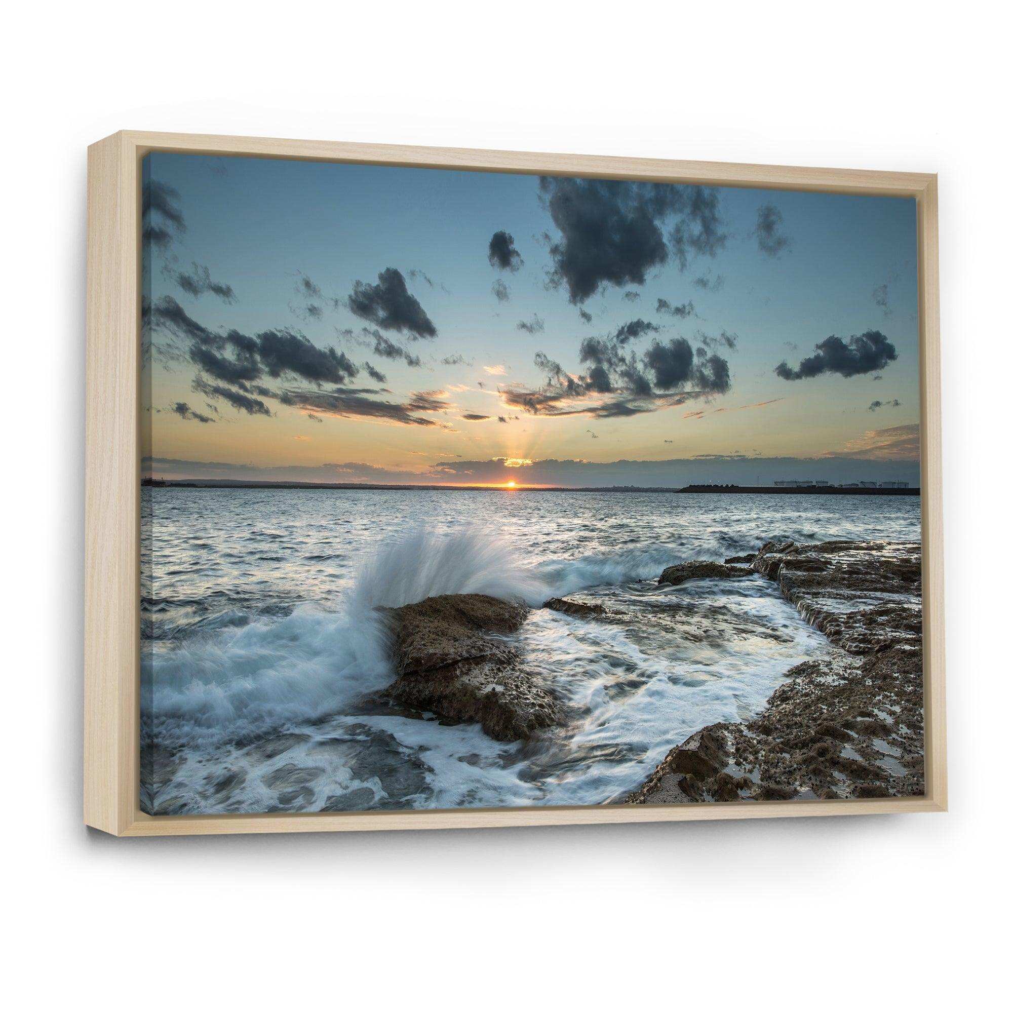 Bright Sydney Sunset Over Sea