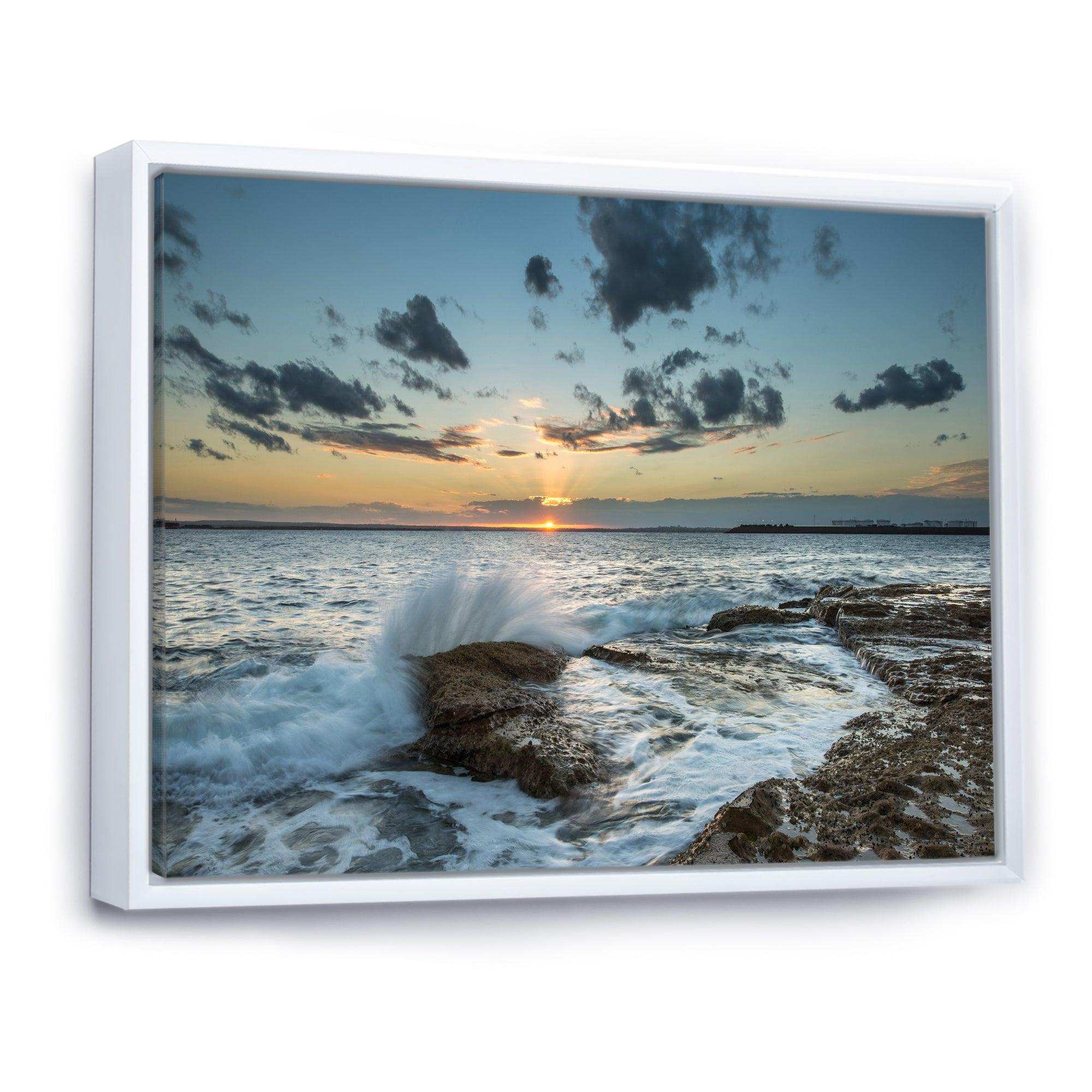 Bright Sydney Sunset Over Sea