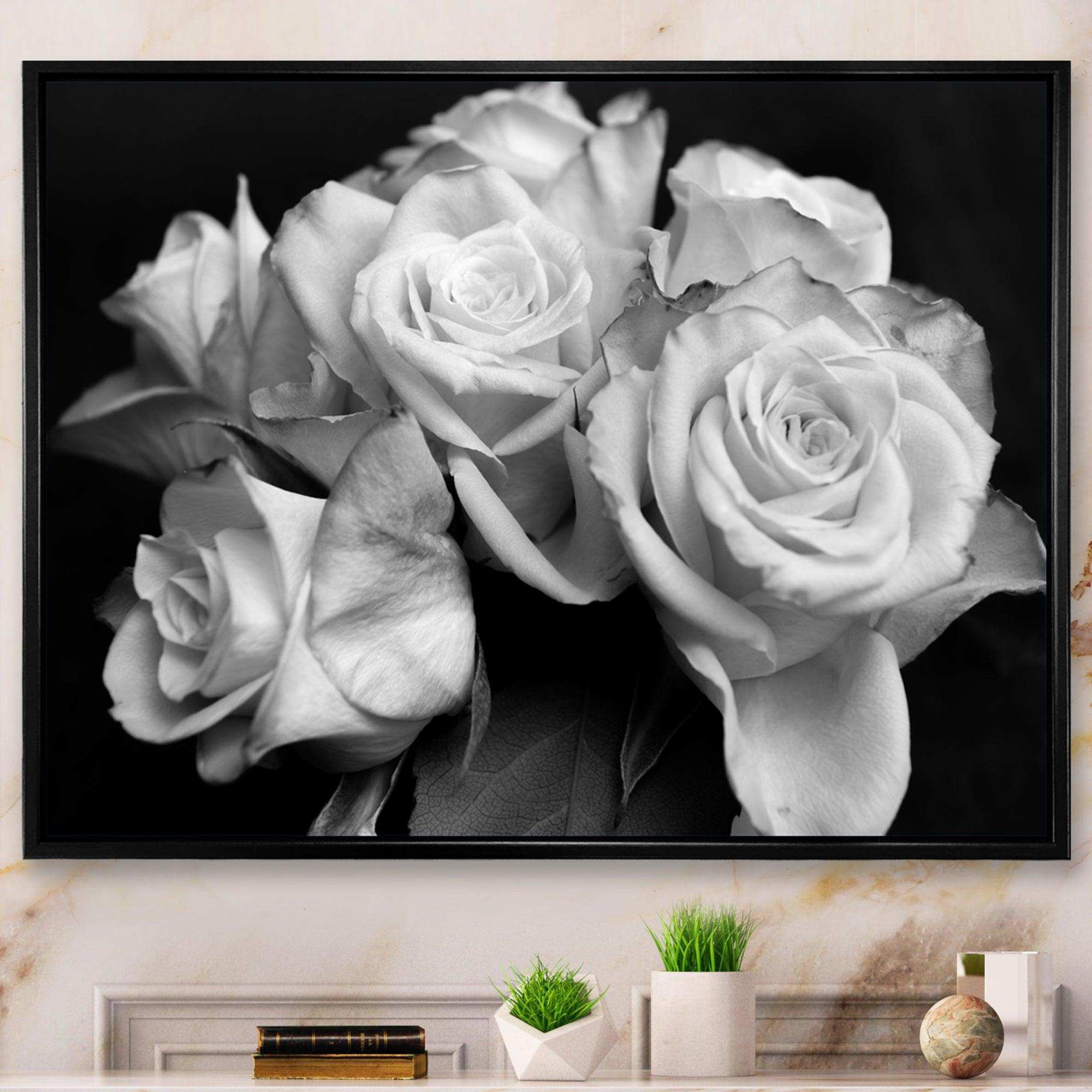 Bunch of Roses Black and White
