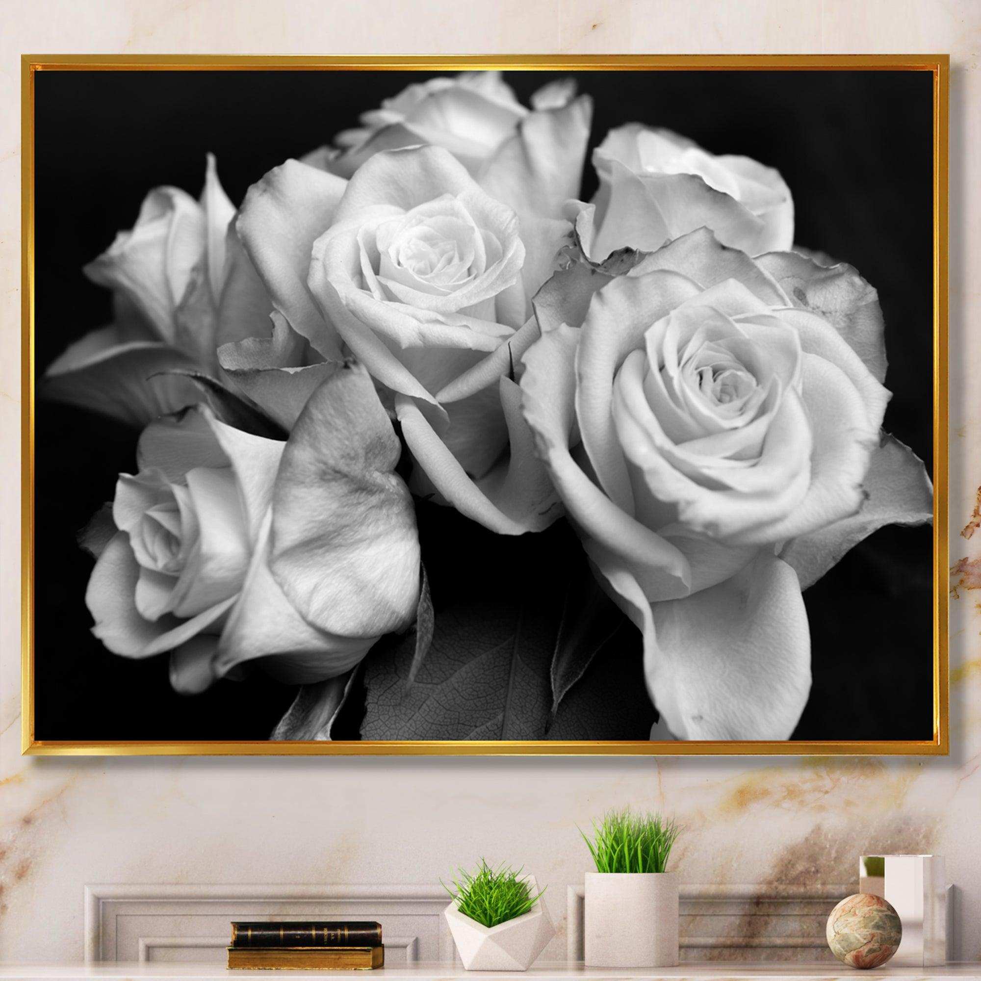 Bunch of Roses Black and White