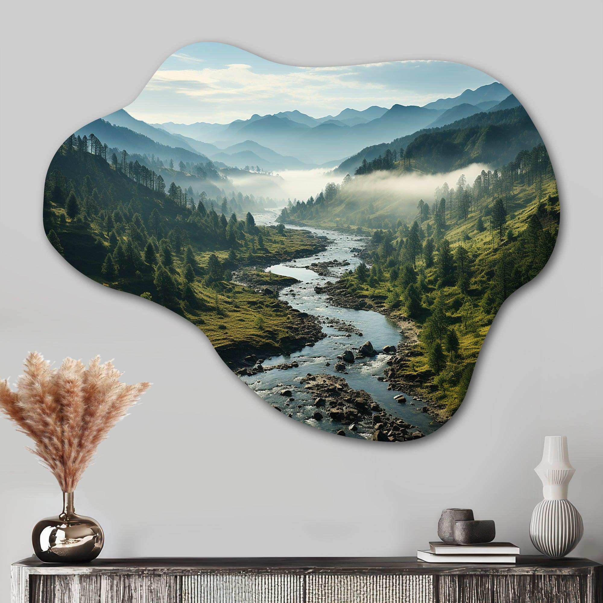 USA Great Smoky Mountains Landscape III - Asymmetric Metal Wall Art