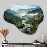 USA Great Smoky Mountains Landscape III - Asymmetric Metal Wall Art