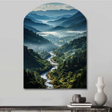 USA Great Smoky Mountains & Rivers - Asymmetric Metal Wall Art
