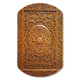 Old Carved Wooden Door IV - Asymmetric Metal Wall Art